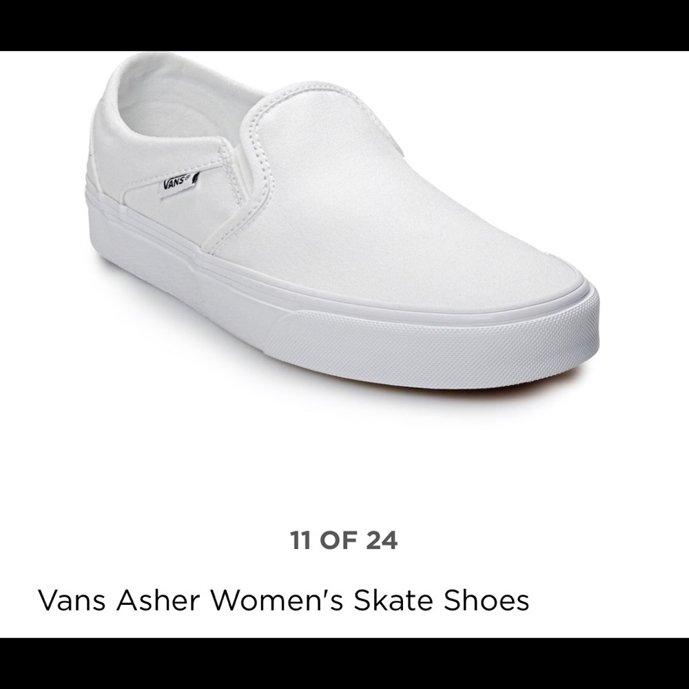 White slip on vans